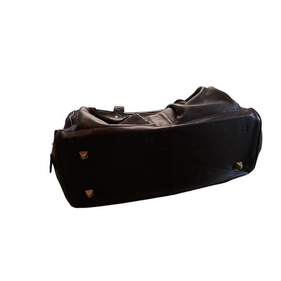 Frye Leather Duffle Bag- Black - Style 102 Benchcrafted Cross Body Strap -Duffel - Picture 8 of 15